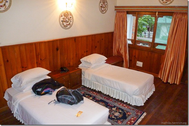 101120_P1030518_Bhutan, Punakha, Hotel, Zimmer